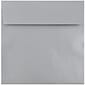 JAM Paper 6.5 x 6.5 Square Metallic Invitation Envelopes, Stardream Silver, 25/Pack (GCST509)