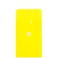 JAM Paper® Plastic Envelopes with Button and String Tie Closure, Open End, 6.25 x 9.25, Yellow, 12/P
