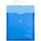 JAM Paper® Plastic Envelopes with Button and String Tie Closure, 13 x 13 square, Blue Poly, 12/pack (1241709)