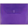 JAM Paper® Plastic Envelopes with Hook & Loop Closure, Letter Booklet, 9.75 x 13, Purple, 12/Pack (2