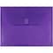 JAM Paper® Plastic Envelopes with Hook & Loop Closure, Letter Booklet, 9.75 x 13, Purple, 12/Pack (2