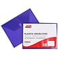 JAM Paper® Plastic Envelopes with Hook & Loop Closure, Letter Booklet, 9.75 x 13, Purple, 12/Pack (218V0PU)