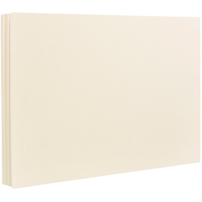 JAM Paper® Blank Note Cards, A2 size, 4.5 x 5.5, Ivory, 50/pack (175971i)