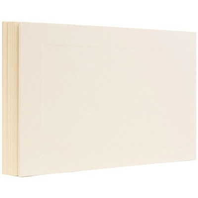 JAM Paper® Blank Note Cards, A6 size, 4 5/8 x 6 1/4, Ivory Panel, 50/pack (175995i)