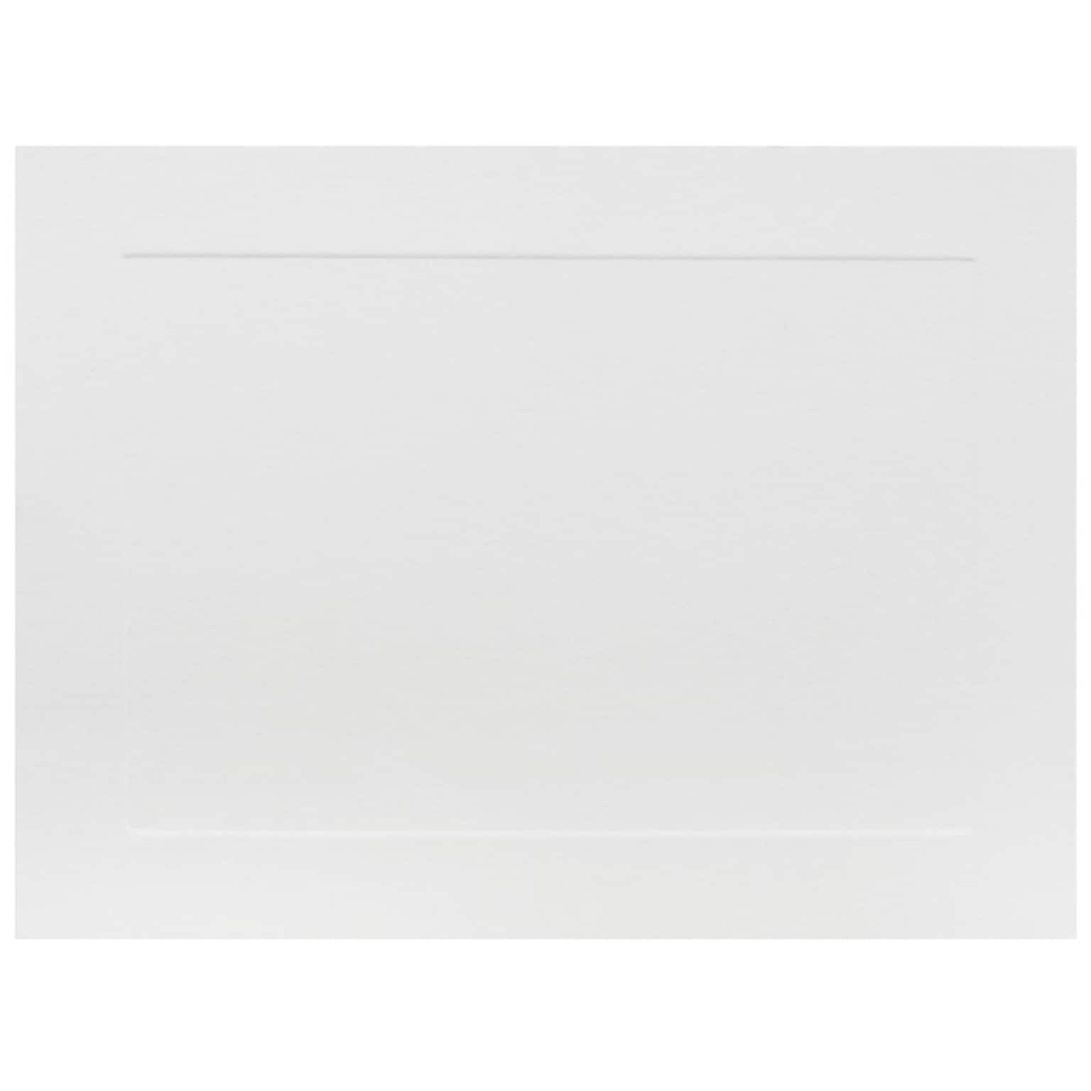 JAM Paper® Blank Note Cards, A6 size, 4 5/8 x 6 1/4, White Panel, 50/pack (1751001i)