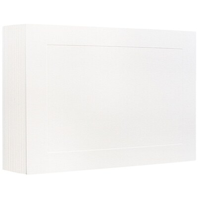 JAM Paper® Blank Note Cards, A6 size, 4 5/8 x 6 1/4, White Panel, 50/pack (1751001i)