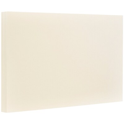 JAM Paper® Blank Note Cards, A7 size, 5 1/8 x 7, Ivory, 50/pack (1751005i)