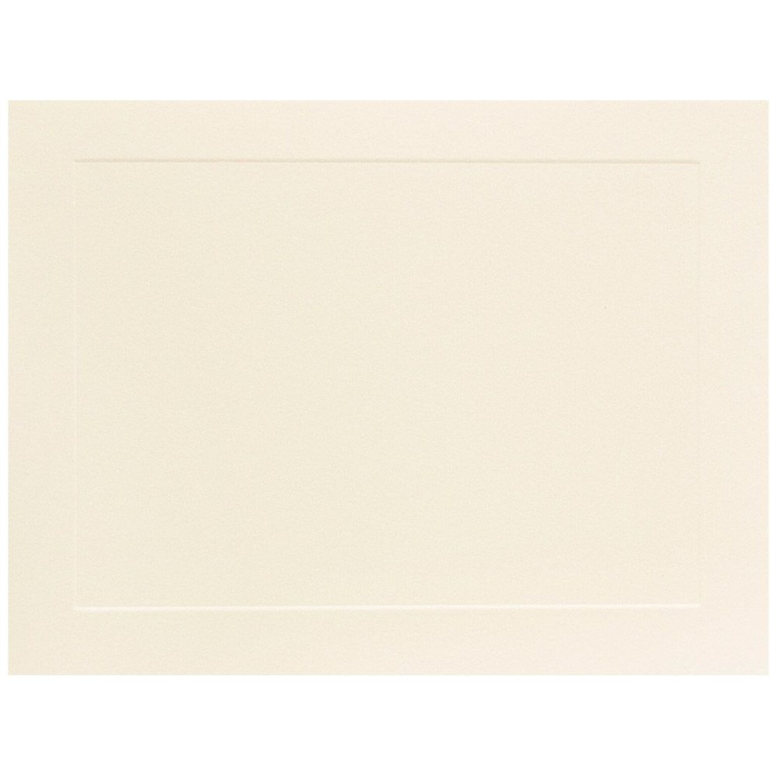 JAM Paper® Blank Note Cards, A7 size, 5 1/8 x 7, Ivory Panel, 50/pack (98040i)