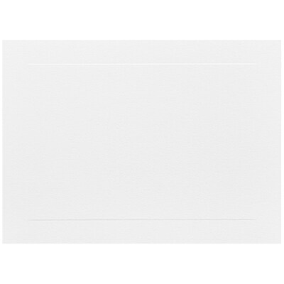 JAM Paper® Blank Note Cards, A7 size, 5 1/8 x 7, White Panel, 50/pack (1751009i)