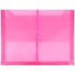 JAM Paper® Plastic Envelopes with 2 5/8 Exp, Elastic Closure, Letter Booklet, 9.75 x 13, Fuchsia Pink Poly, 12/pack (218E25FUB)