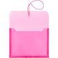 JAM Paper® Plastic Envelopes with 2 5/8 Expansion, Elastic Closure, Letter Booklet, 9.75x13, Fuchsia Pink Poly, 1/pk (218E25FU)