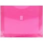 JAM Paper® Plastic Envelopes with Hook & Loop Closure, 2" Exp, Letter Booklet, 9.75" x 13", Fuchsia Pink Poly, 12/pack (218V2FU)