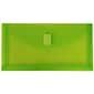 JAM Paper® Plastic Envelopes with VELCRO®brandClosure, 1" Expansion, #10, 5.25" x 10", Assorted Poly, 6/Pack (921V1assrt)
