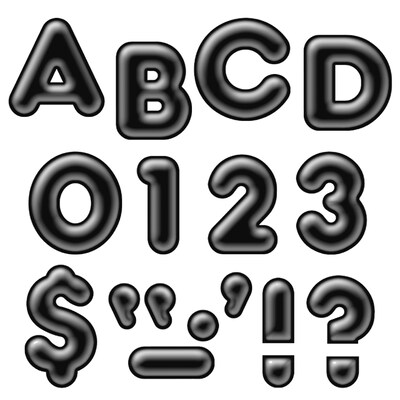 Trend® 4 Ready Letters®, 3D Casual, Black