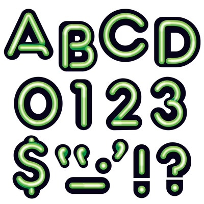 Trend® 4 Ready Letters®, Neon Font, Bright Green