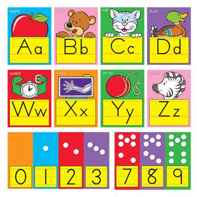 Trend Enterprises ABC Fun Alphabet Zaner-Bloser Manuscript Bulletin Board Set, 28 pieces (T-8137)