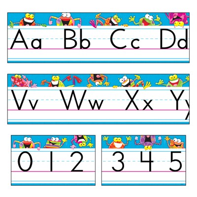 Trend® Bulletin Board Sets, Frog-tastic™ Alphabet Line, Standard Manuscript