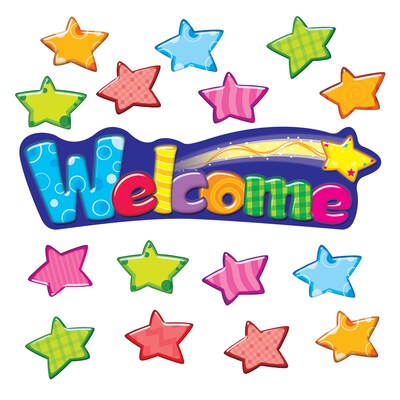 Welcome Stars Mini Bulletin Board Set, 34 pieces