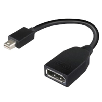 lenovo® Mini DisplayPort to DisplayPort Male/Male Adapter, 7, Black (4X90L13971)