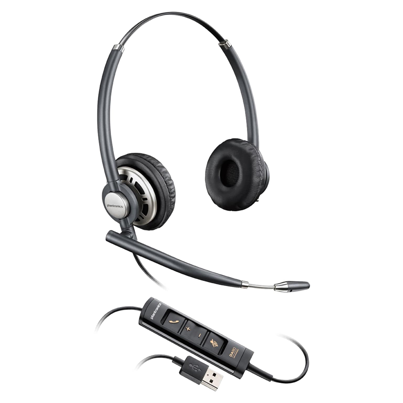 Plantronics Encorepro HW725 Stereo Headset, Over-the-Head, Black (783M6AA)