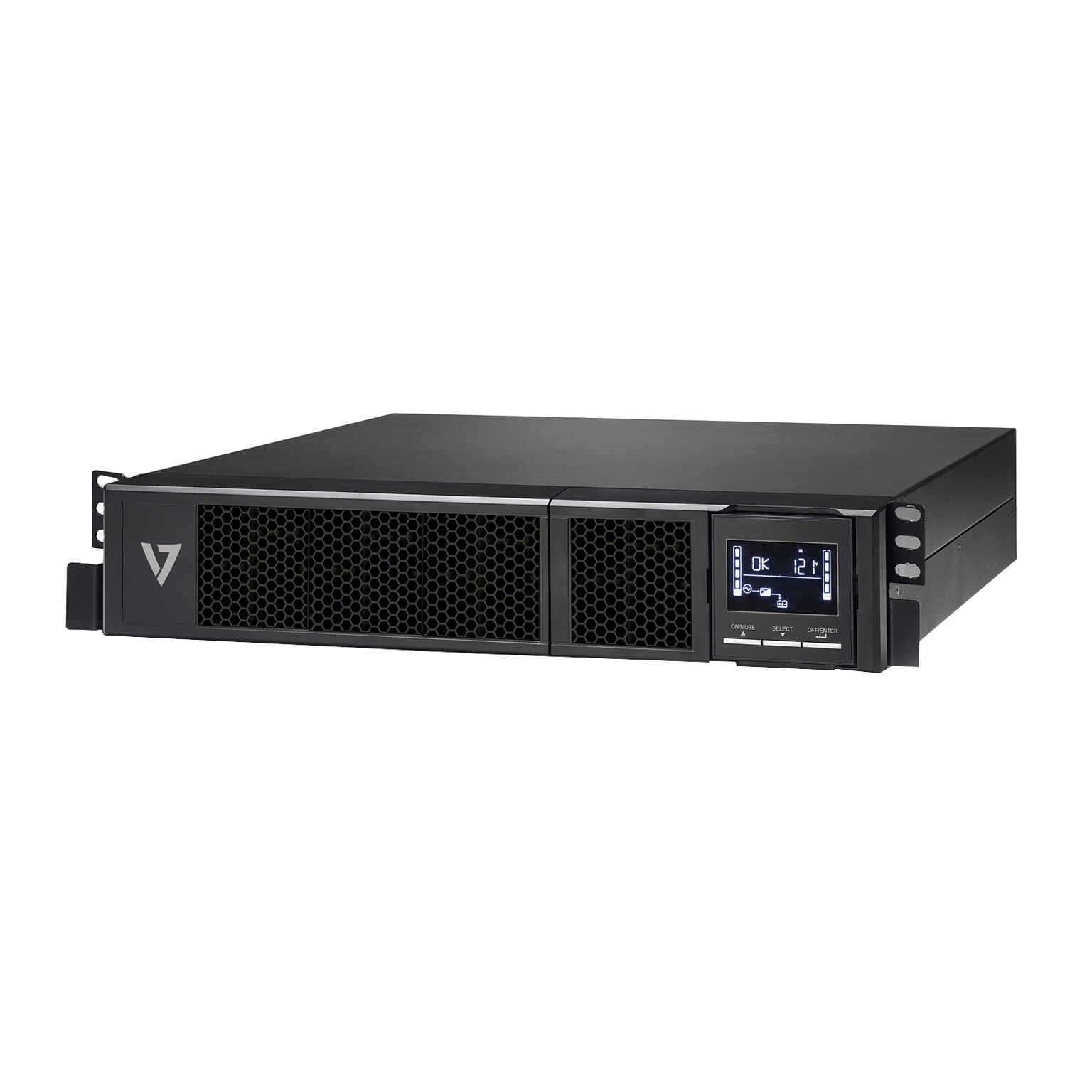 V7® 8 Outlets 720 J 1500 VA/1350 W Rack Mount UPS, 10 (UPS1RM2U1500-1N)