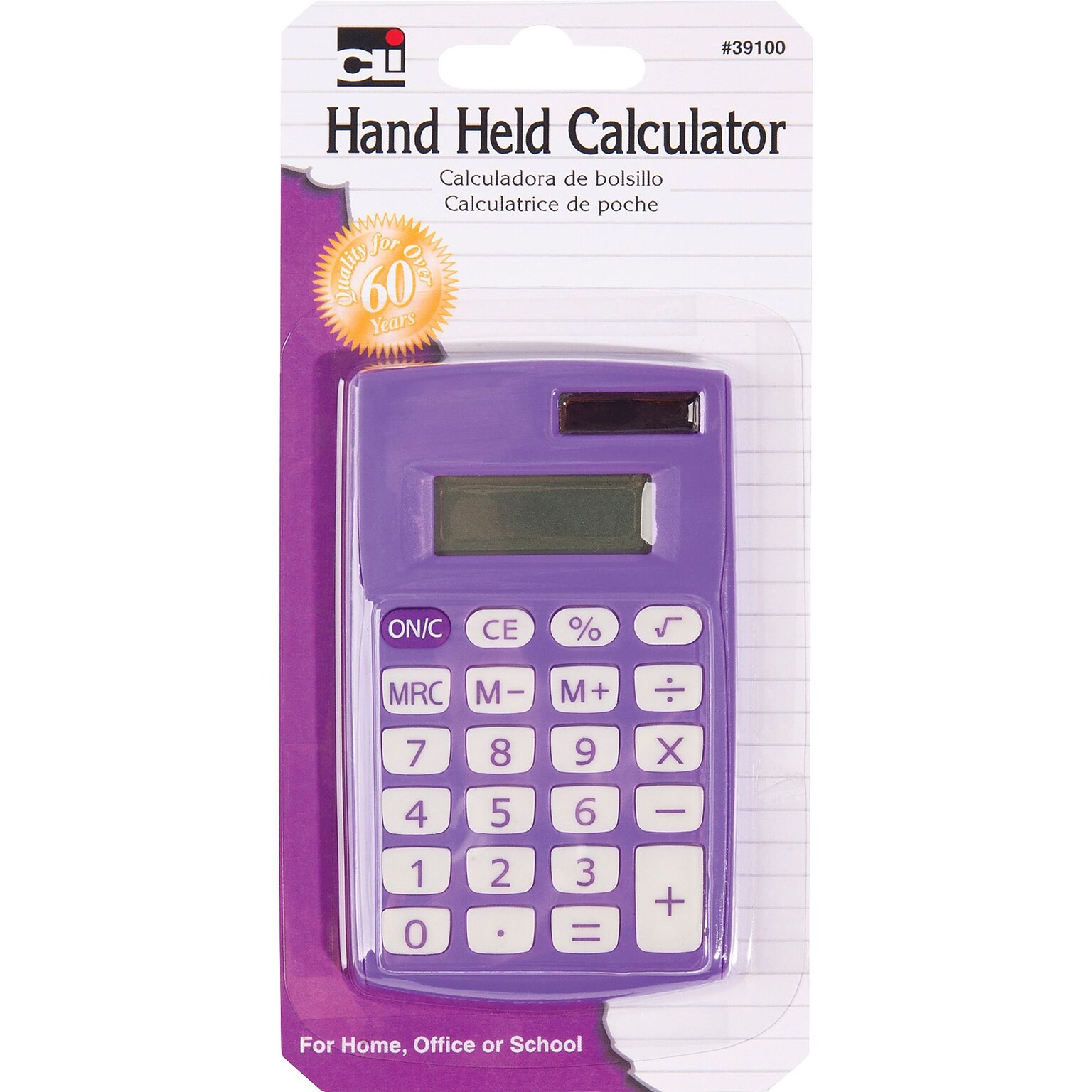 CLI 8-Digit Hand Held Calculator, 12/Pack
