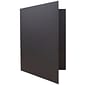 JAM Paper 2-Pocket Linen Portfolio Folder, Black, 6/Pack (99594d)