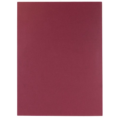JAM Paper® 2 Pocket Linen Folders; Burgundy, 25/Pack (386LBURA)