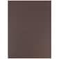 JAM Paper Two-Pocket Textured Linen Business Folders, Chocolate Brown, 50/Box(386LBRC)