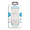 Pom Gear® Usb Ac Travel Charger; 4 Port, White