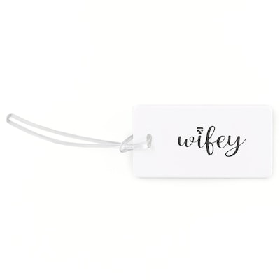 Hortense B. Hewitt, Wifey Luggage Tag, White, 4-1/4 x 2-1/4 x 1/16 (21578ST)