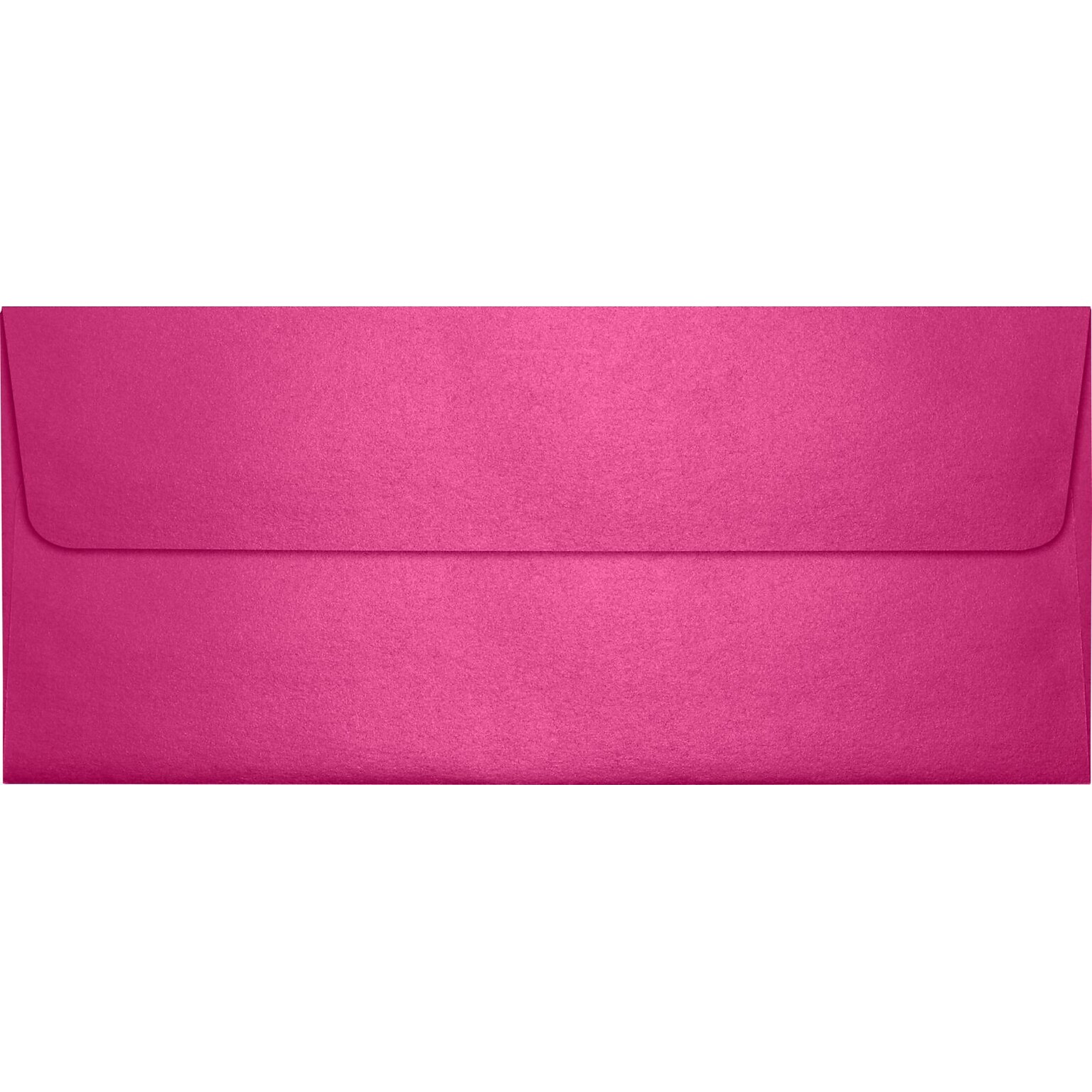 LUX 4 1/8 x 9 1/2 #10 80lbs. Square Flap Envelopes W/Glue Closure, Azalea Metallic Pink