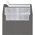 LUX A4 Foil Lined Invitation Envelopes (4 1/4 x 6 1/4) 1000/Box, Smoke w/Silver LUX Lining (FLSM4872-031000)