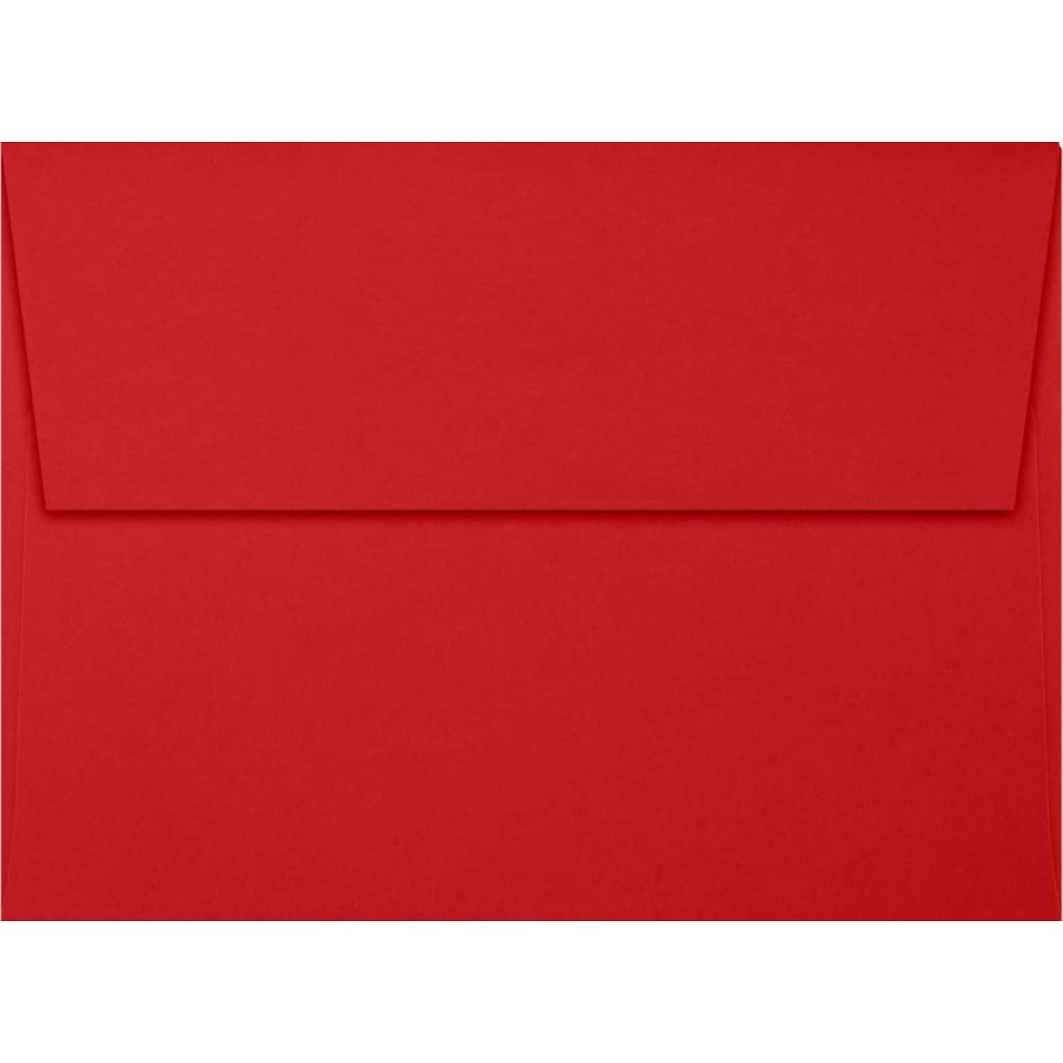 LUX A7 Invitation Envelopes (5 1/4 x 7 1/4) 50/Box, Ruby Red (EX4880-18-50)