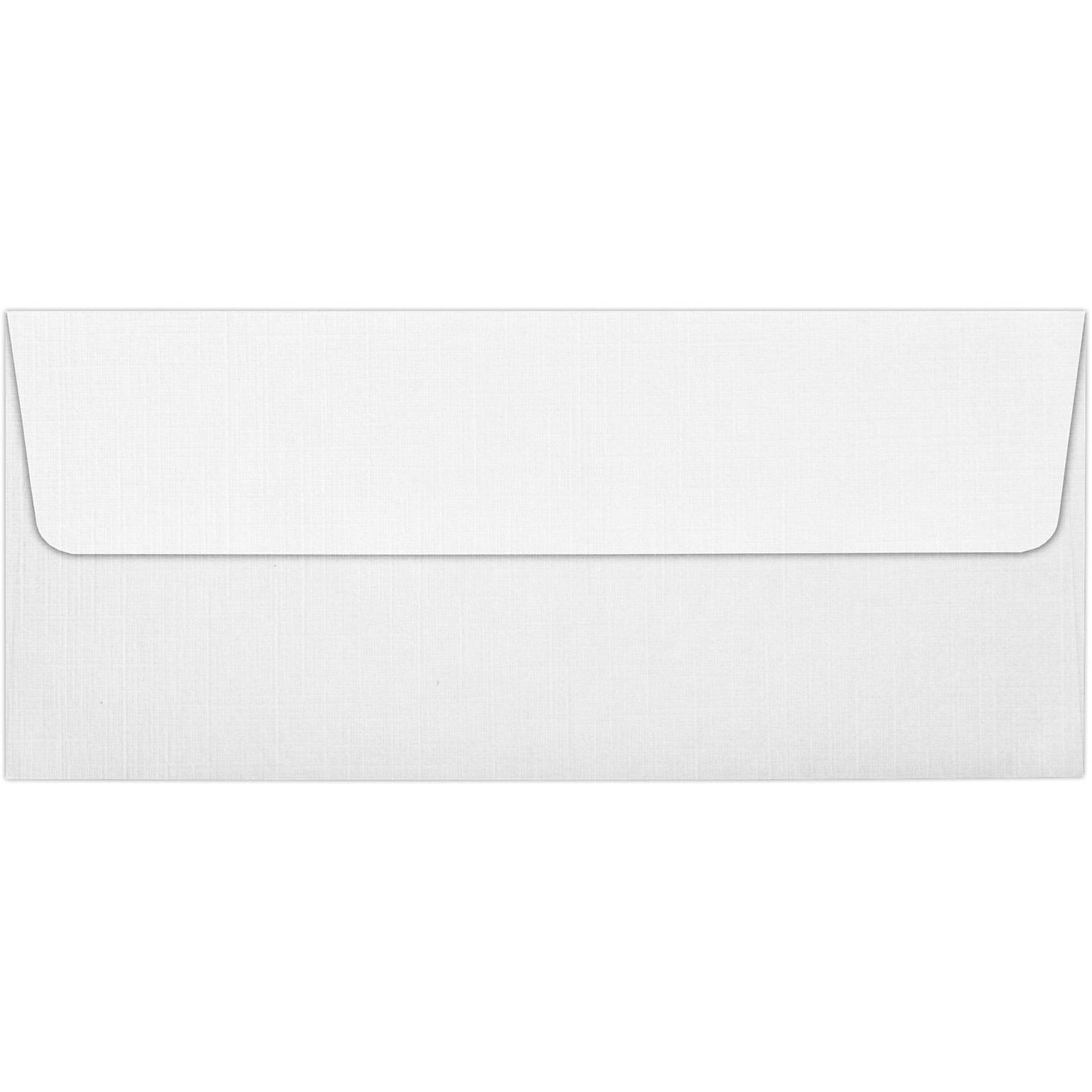 LUX Square Flap Self Seal #10 Business Envelope, 4 1/2 x 9 1/2, White, 250/Box (4860-WLI-250)