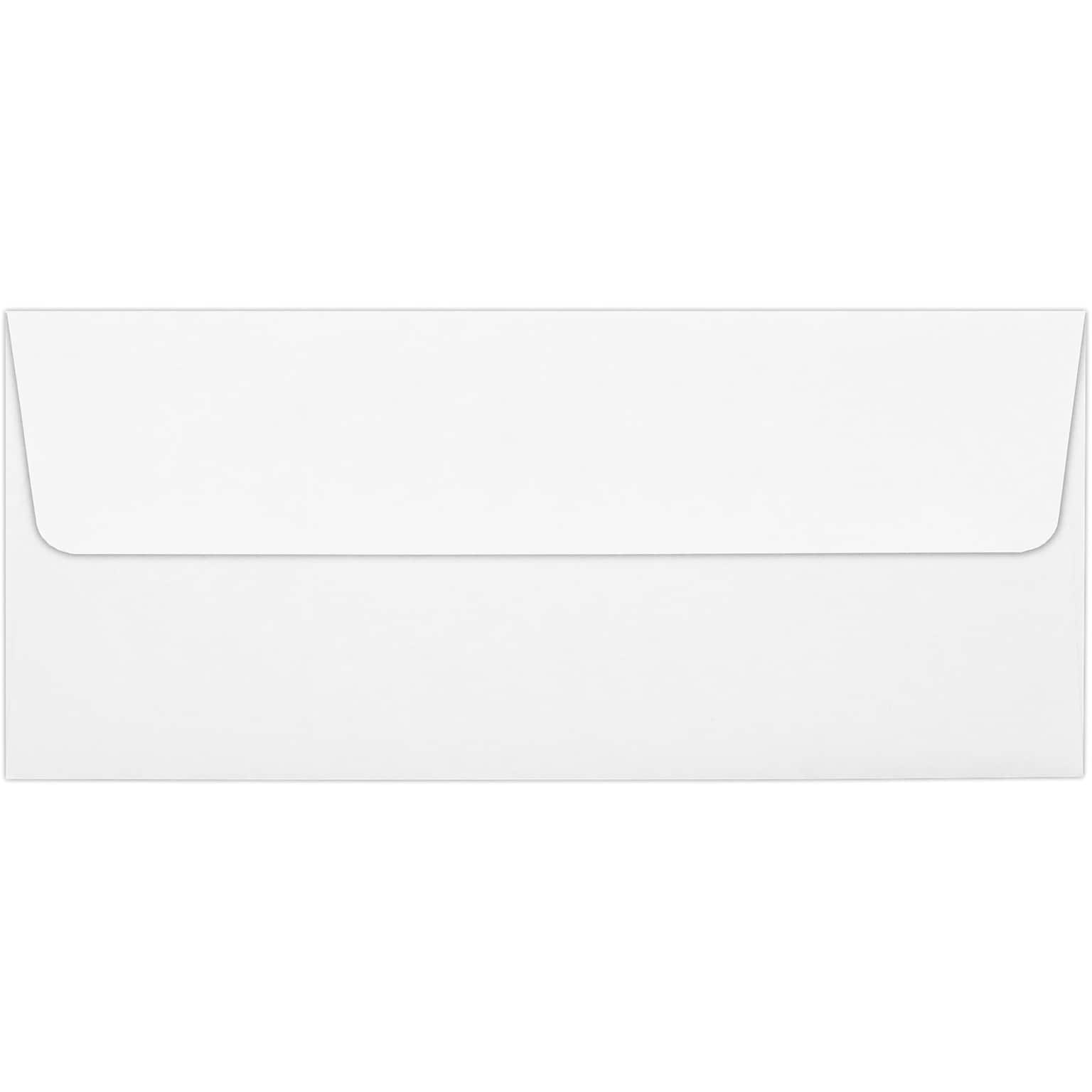 LUX® 80lbs. 4 1/8 x 9 1/2 #10 Square Flap Envelopes, White, 250/BX