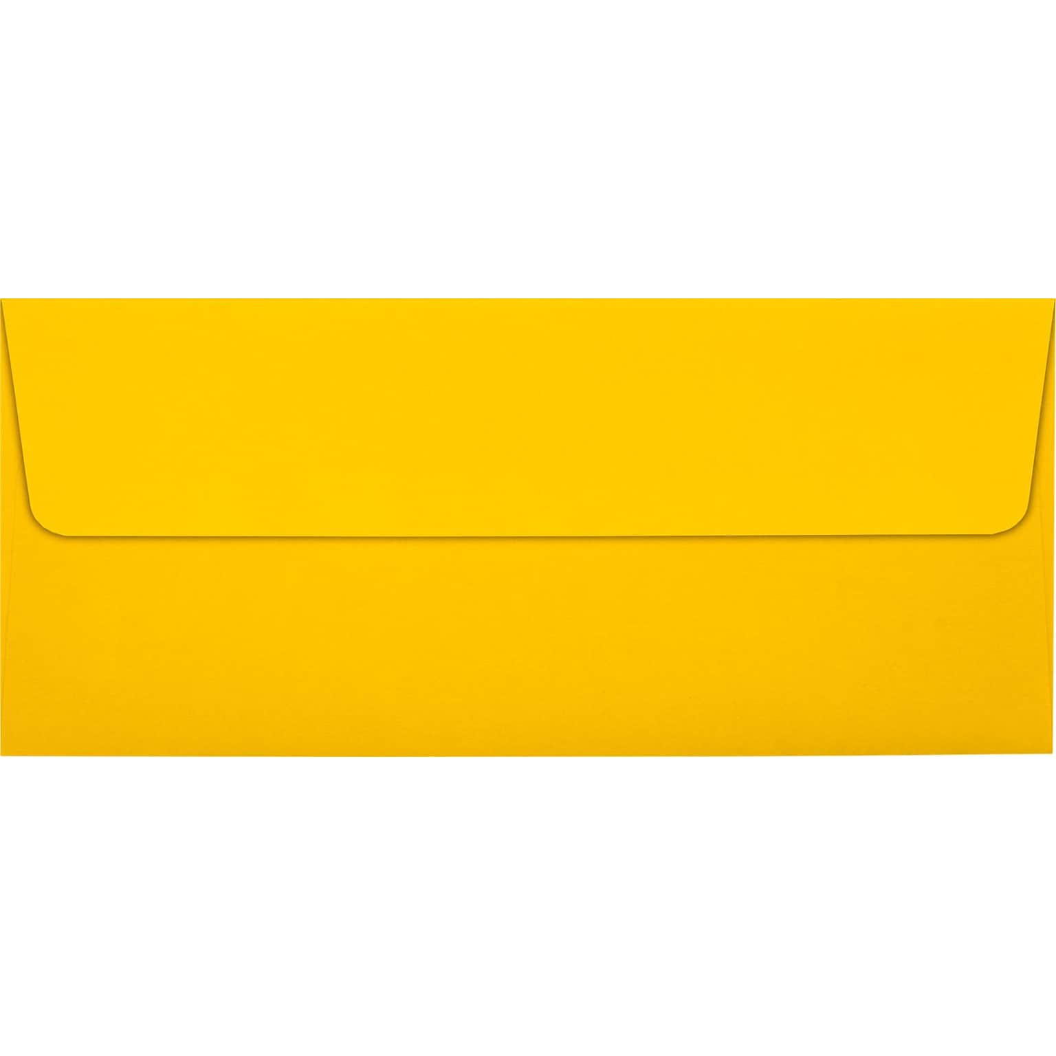 LUX Square Flap Self Seal #10 Invitation Envelope, 4 1/2 x 9 1/2, Yellow, 250/Box (EX4860-12-250)