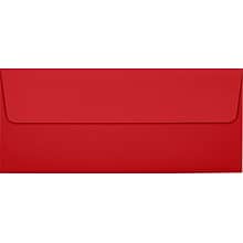 LUX Square Flap Self Seal #10 Invitation Envelope, 4 1/2 x 9 1/2, Ruby Red, 500/Box (EX4860-18-500