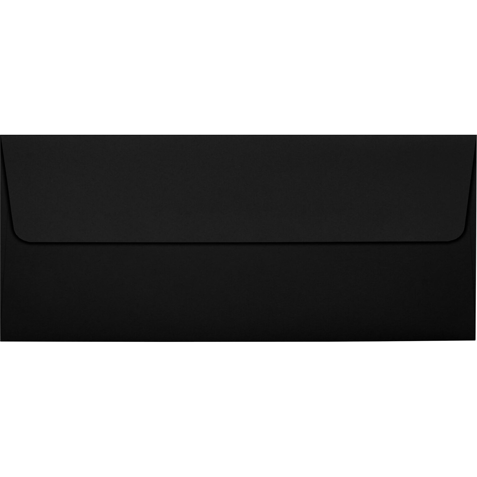 LUX 80lbs. 4 1/8 x 9 1/2 #10 Square Flap Envelopes, Midnight Black, 1000/BX