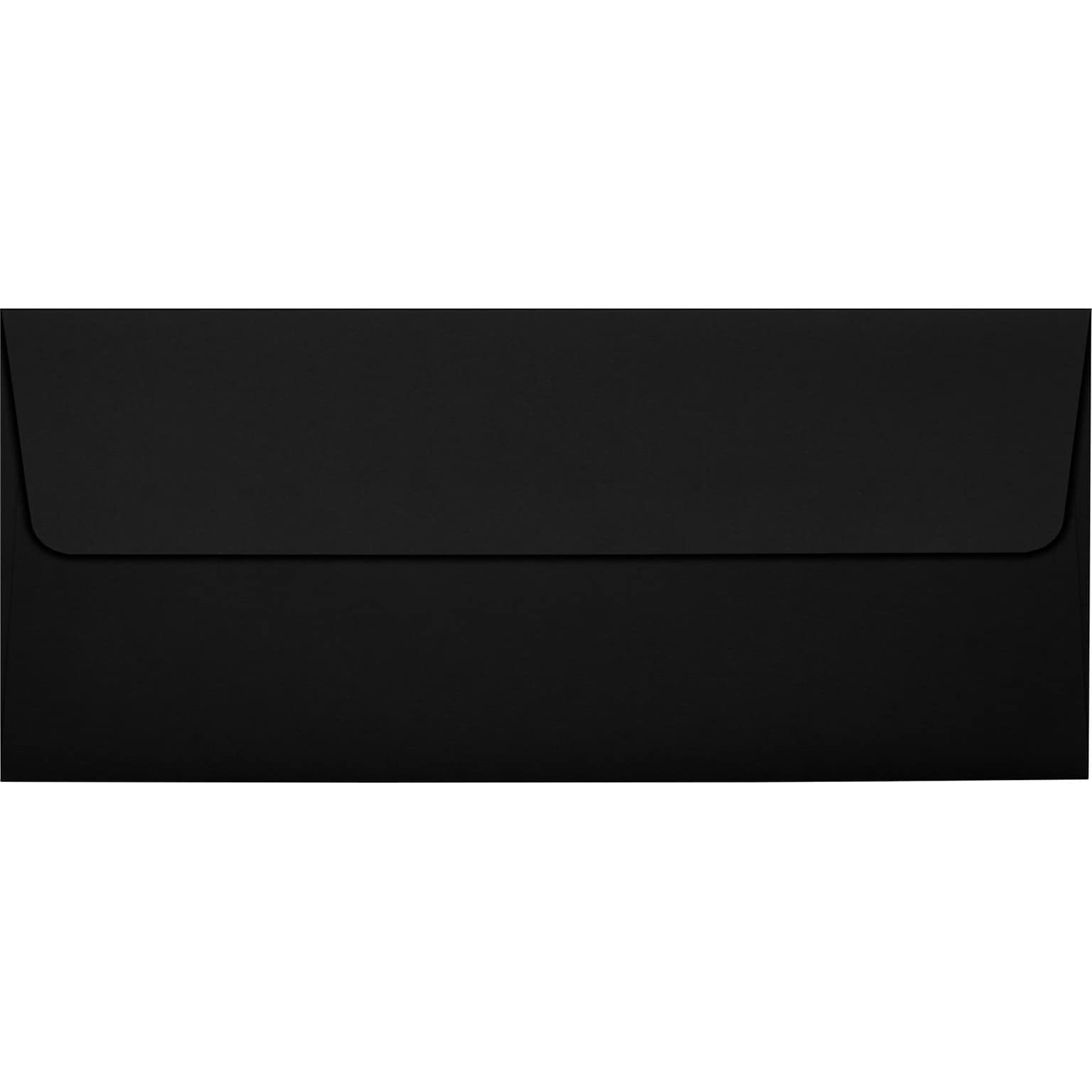 LUX 80lbs. 4 1/8 x 9 1/2 #10 Square Flap Envelopes, Midnight Black, 1000/BX