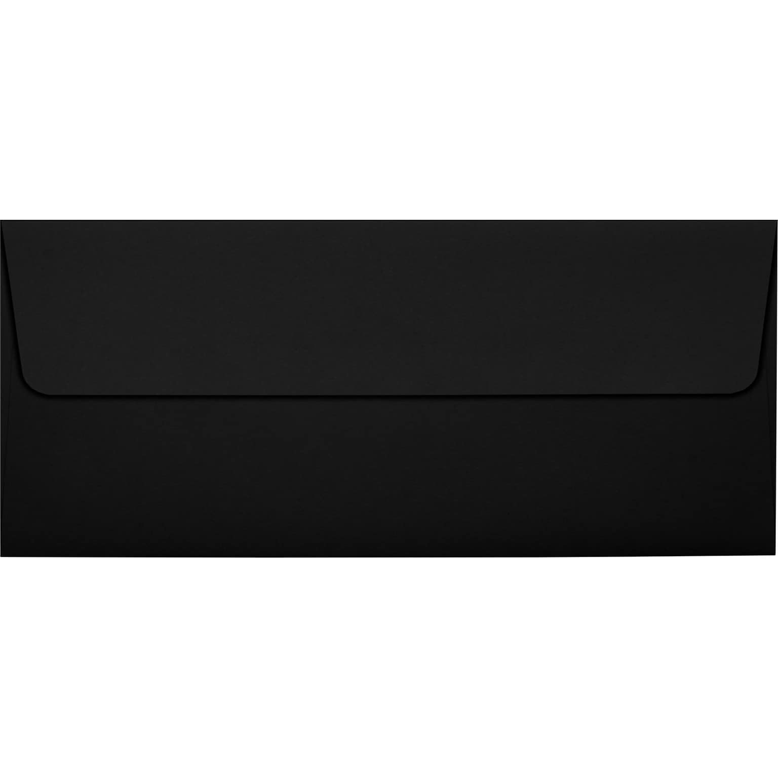 LUX 80lbs. 4 1/8 x 9 1/2 #10 Square Flap Envelopes, Midnight Black, 250/BX