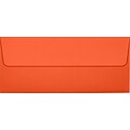 LUX® 80lb 4 1/8x9 1/2 Square Flap #10 Envelopes W/Peel&Press, tangerine orange, 250/BX