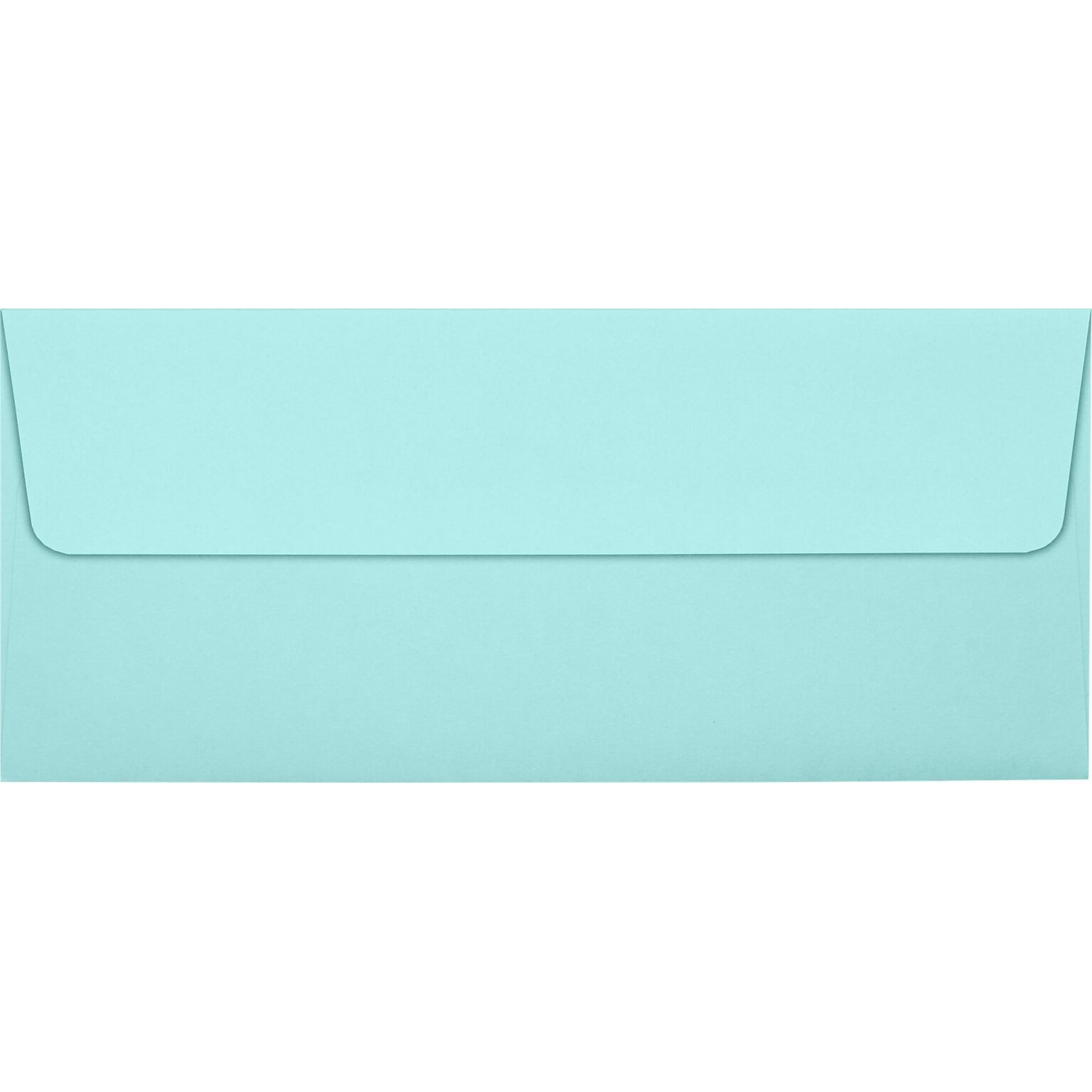 LUX 80lb 4 1/8x9 1/2 Square Flap #10 Envelopes W/Peel&Press, Seafoam Blue, 500/BX