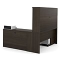 Bestar® Embassy 71W L-shaped Desk in Dark Chocolate (60893-79)