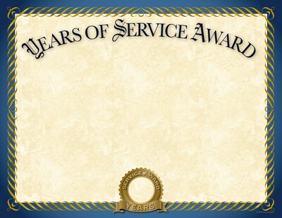 Great Papers Years of Service Certificates, 8.5 x 11, 20/Pack (2015113)