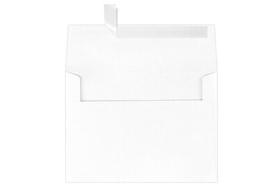 LUX A7 Invitation Envelopes (5 1/4 x 7 1/4) 50/Box, White Linen (4880-WLI-50)