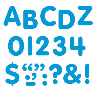 Trend Enterprises® STICK-EZE® Letter, Number and Mark Set, 1, Blue