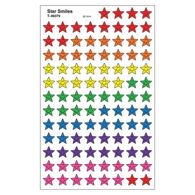 Trend Enterprises® SuperShapes Stickers, Star Smiles, 800/Pack, 2/Bd