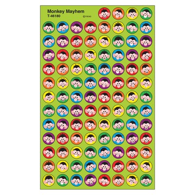 Trend Monkey Mayhem superSpots Stickers, 800 CT (T-46180)