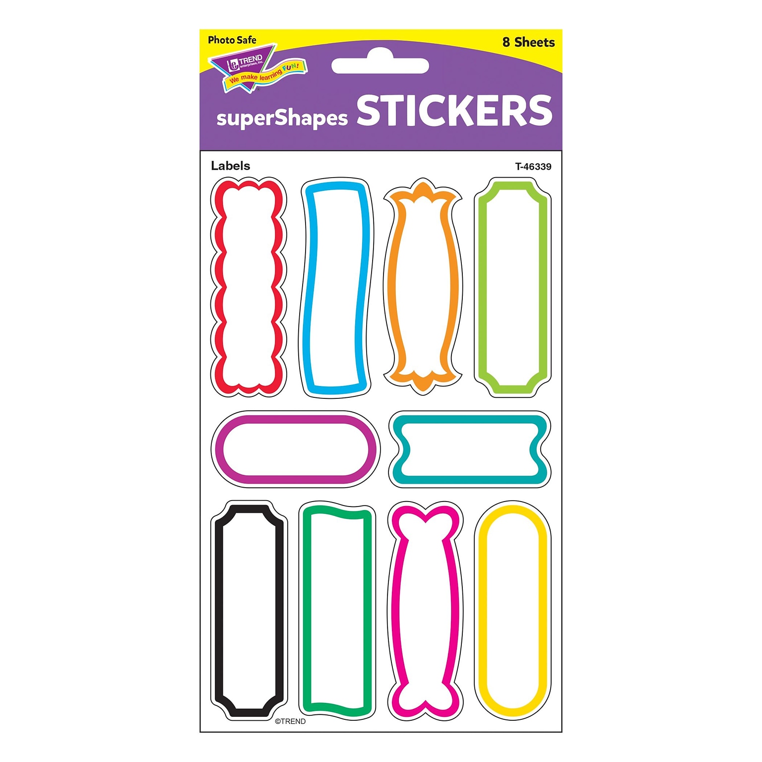 Trend Labels superShapes Stickers-Large, 80 CT (T-46339)